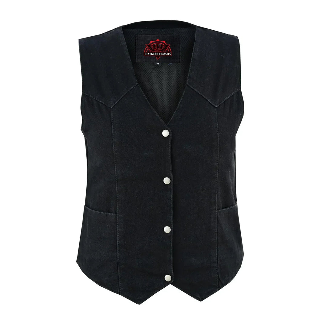 Breezy women's denim vest