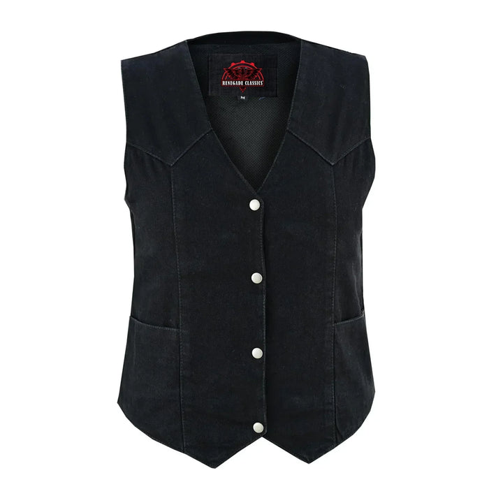 Breezy women's denim vest