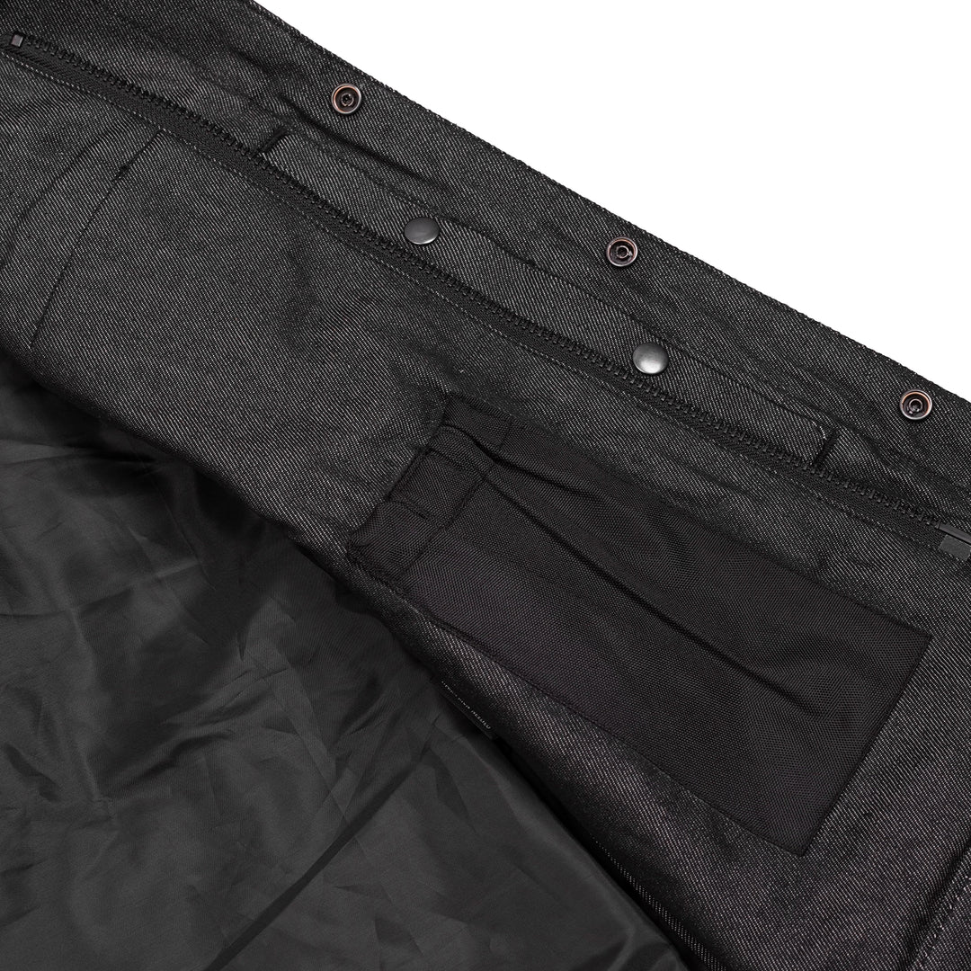 Blackfusion Men's Leather-Denim Combo Motorcycle Vest