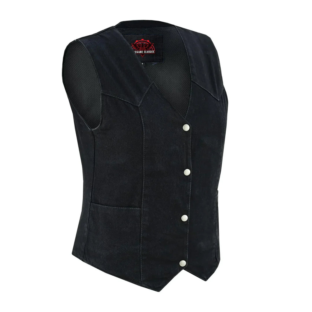 Breezy women's denim vest