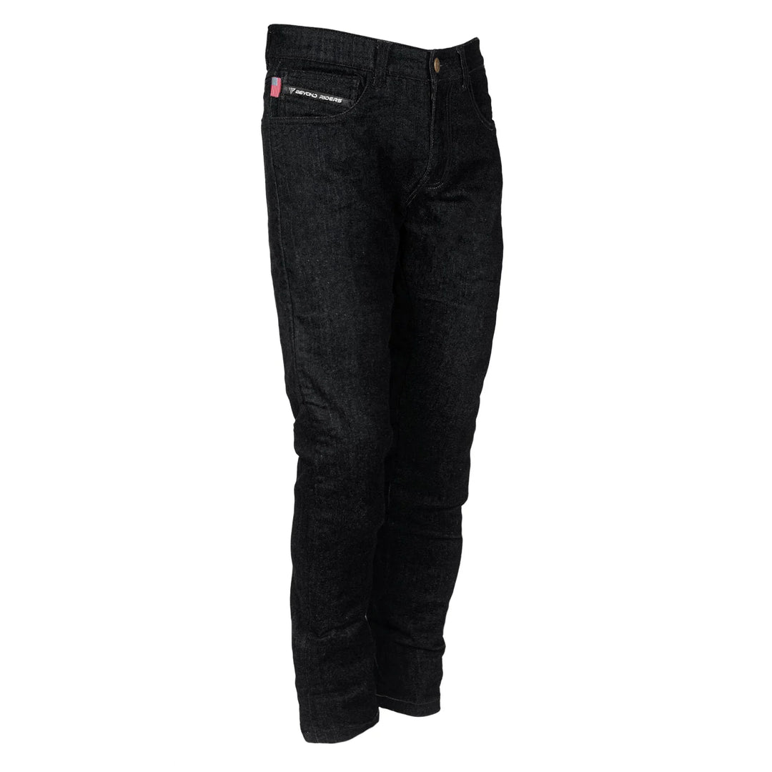 Loose Fit Protective Jeans - Black with Pads