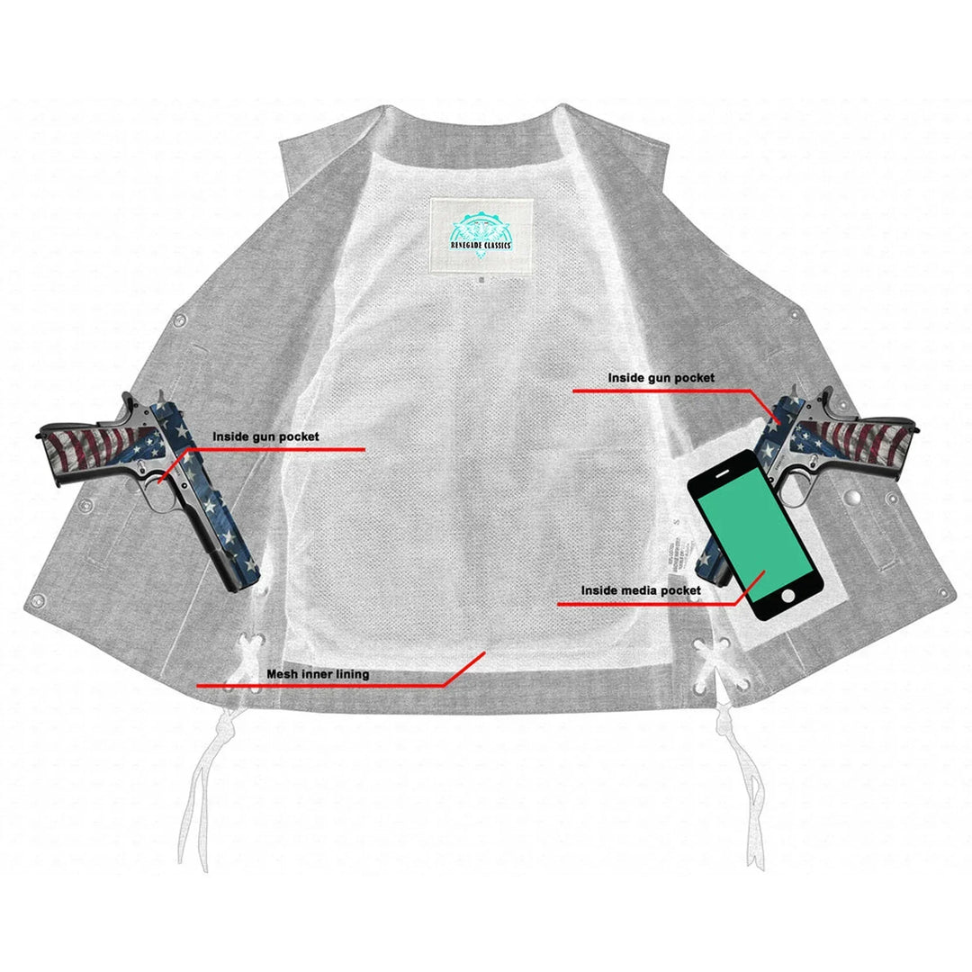 Storm Gray women's denim vest