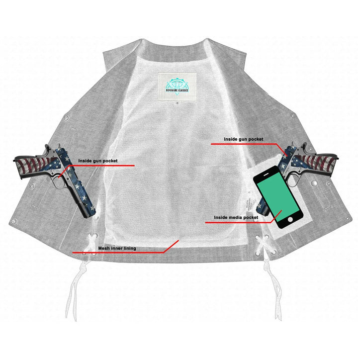 Storm Gray women's denim vest