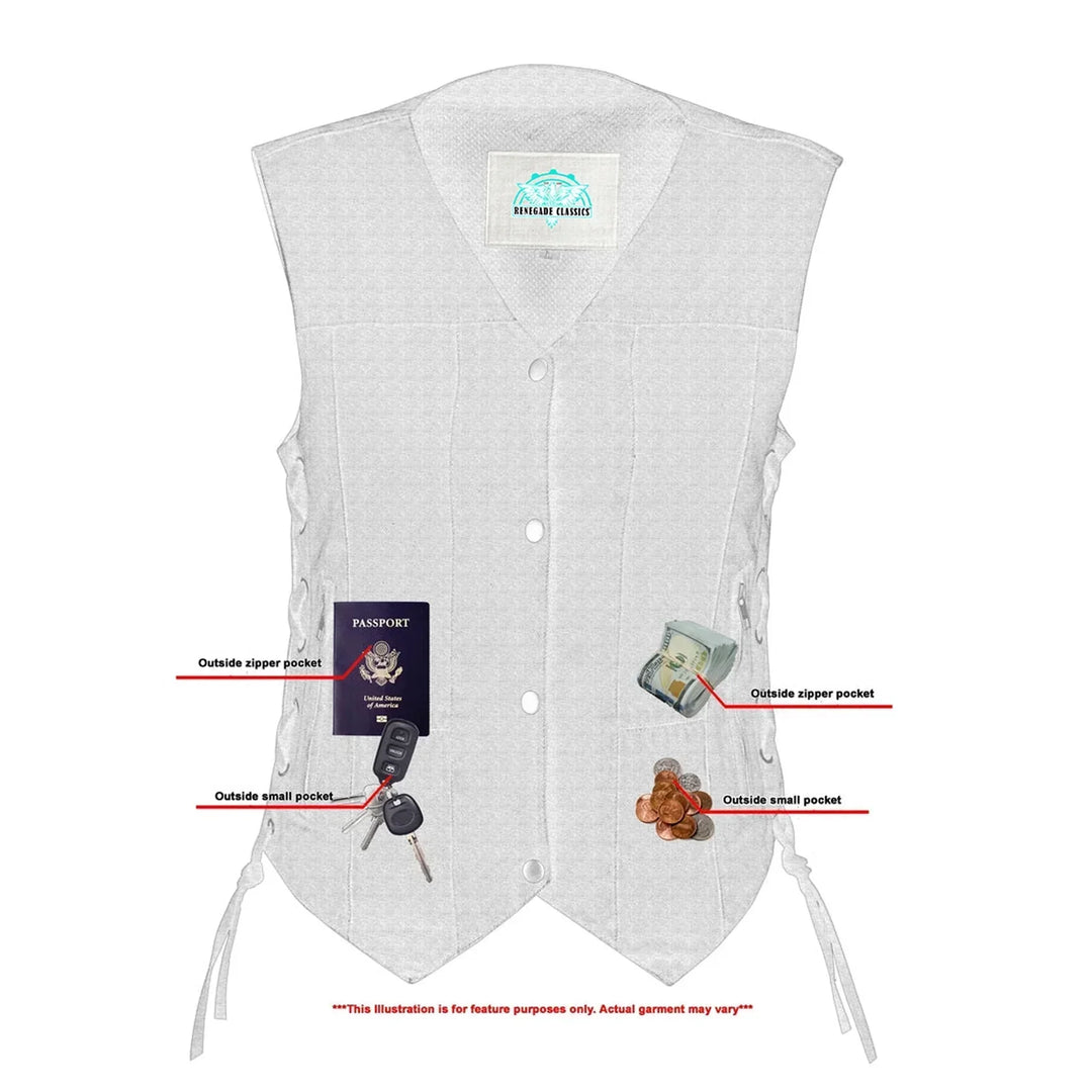 Blackened Black Womens denim vest