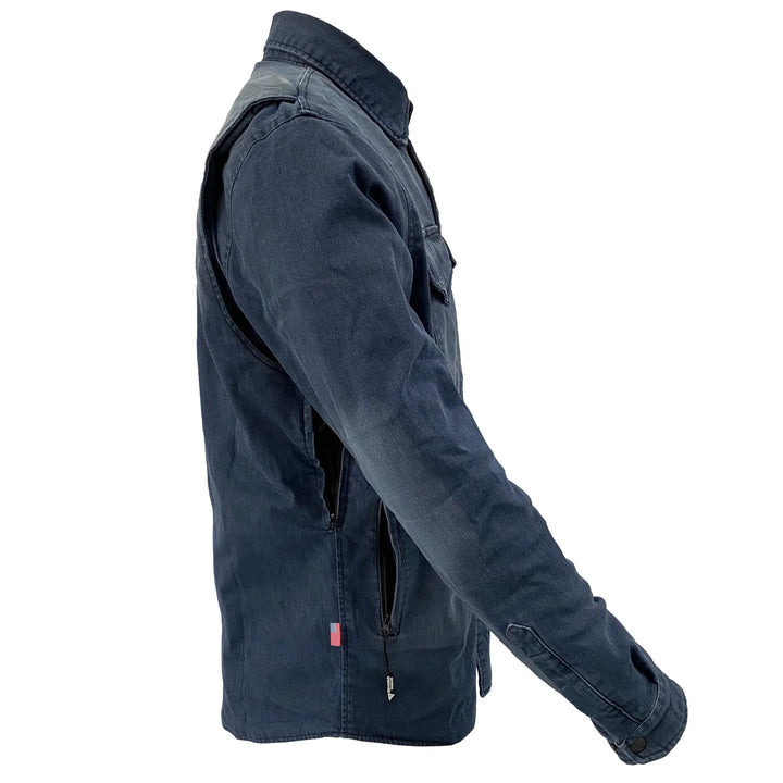 Protective Jeans Jacket - Blue Faded with Pads