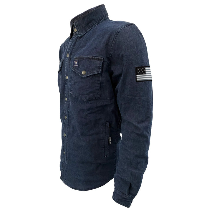 Protective Jeans Jacket - Blue Indigo with Pads