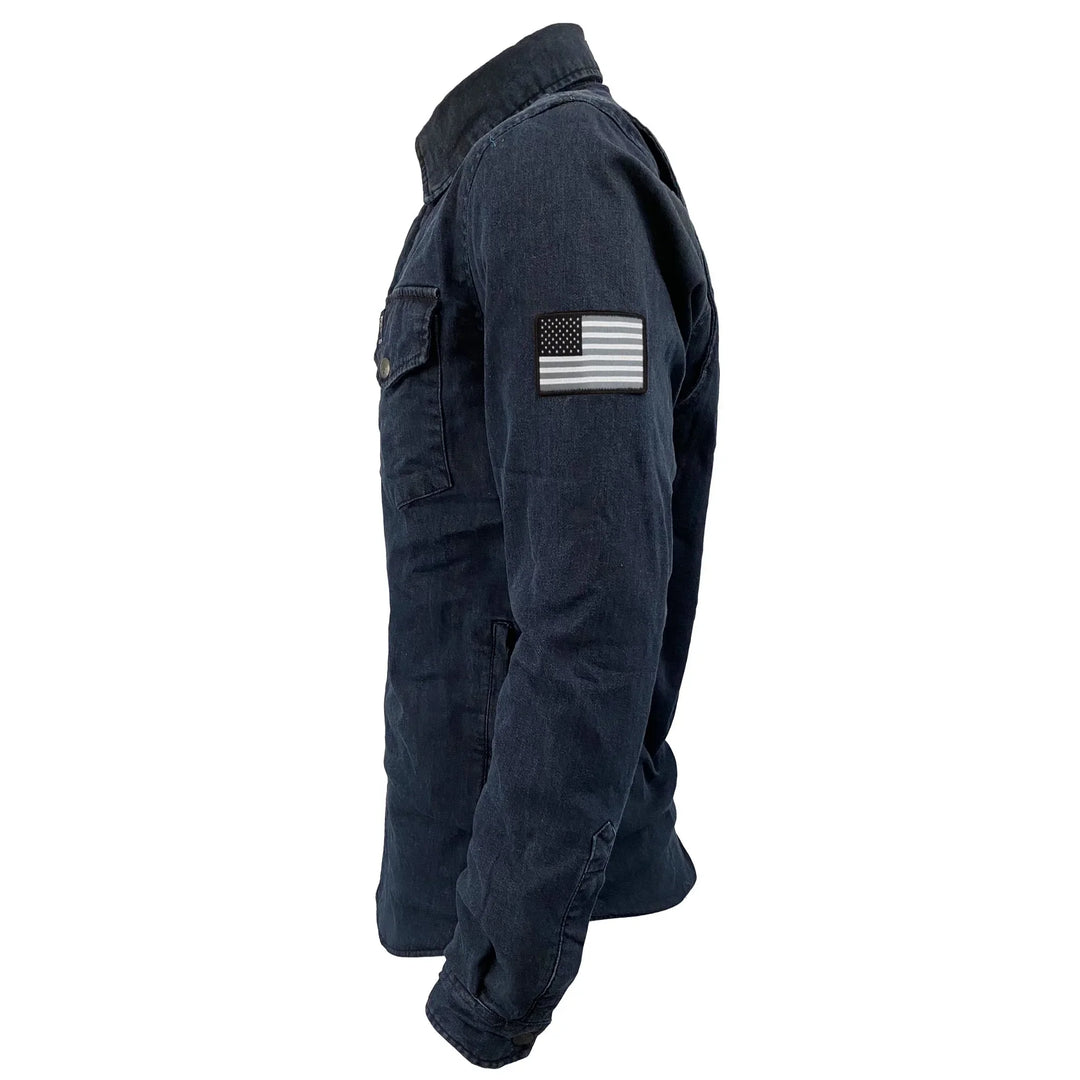 Protective Jeans Jacket - Blue Indigo with Pads