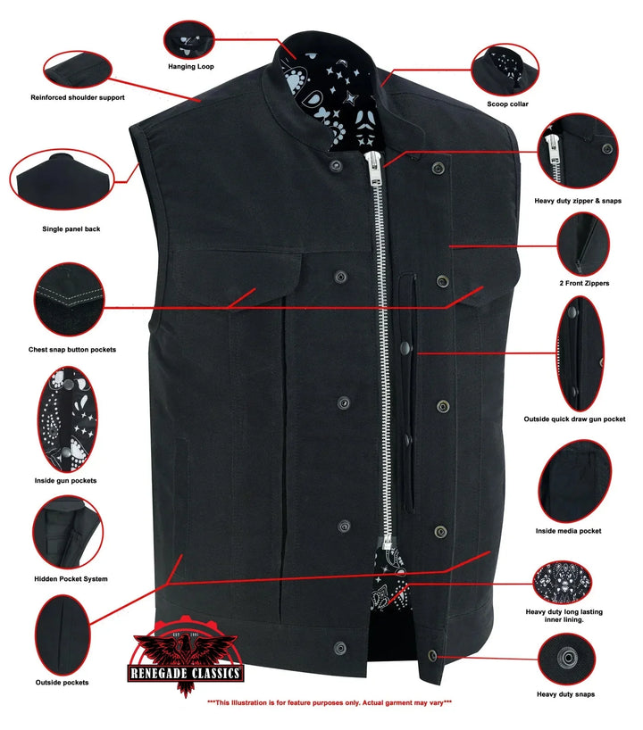The Gambler Men's Canvas Vest