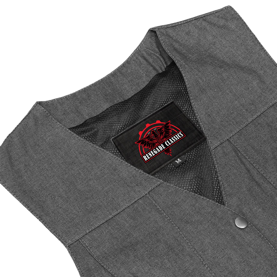 Storm Gray women's denim vest