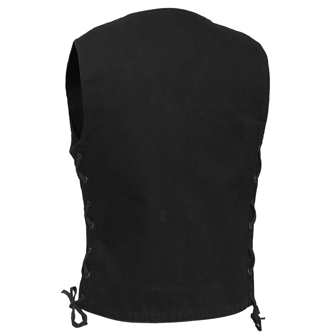 Blackened Black Womens denim vest