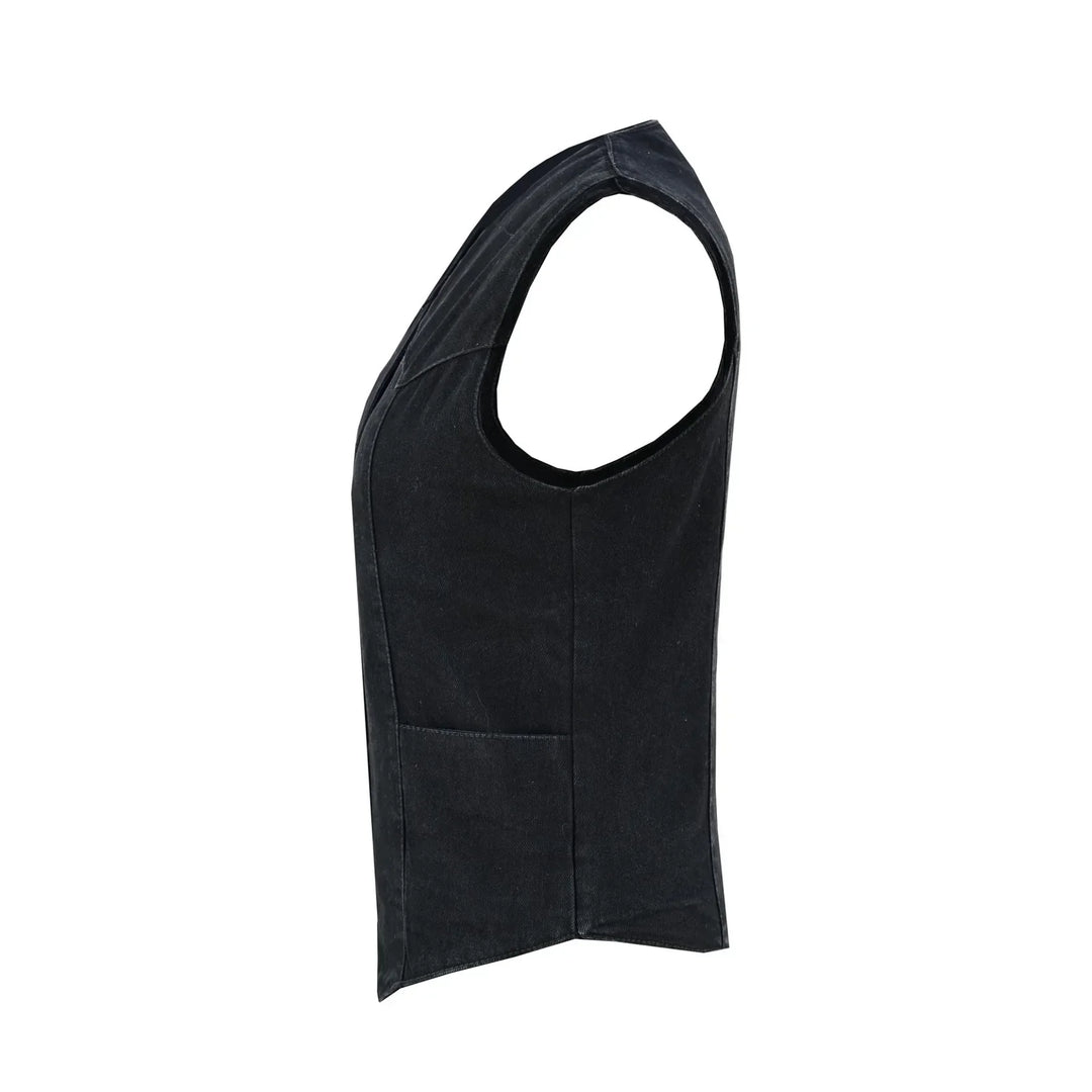 Breezy women's denim vest