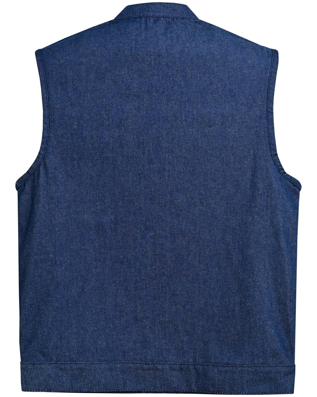 True blue Men's Denim Motorcycle Vest