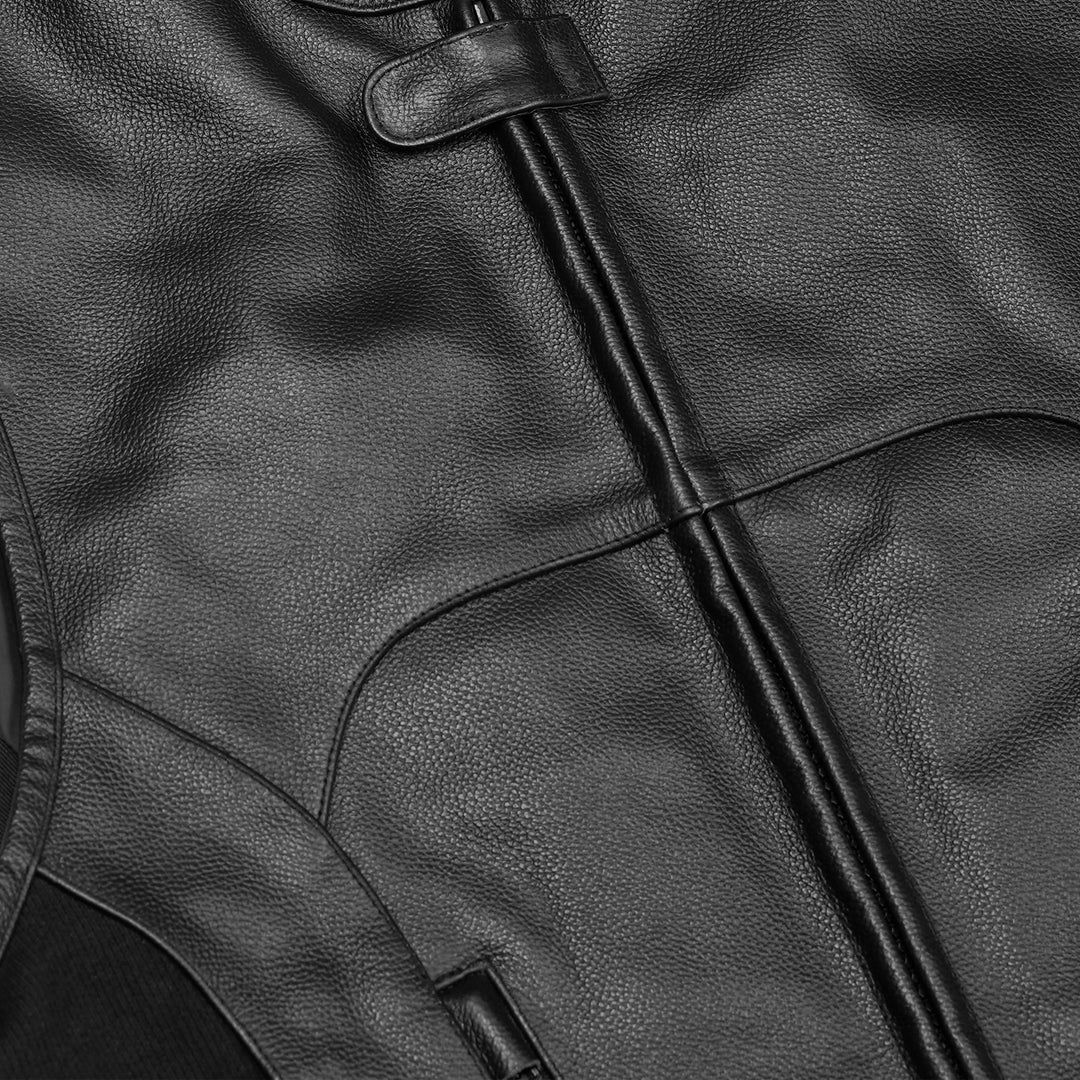 Silent Strike Black Leather SWAT Style Motorcycle Vest