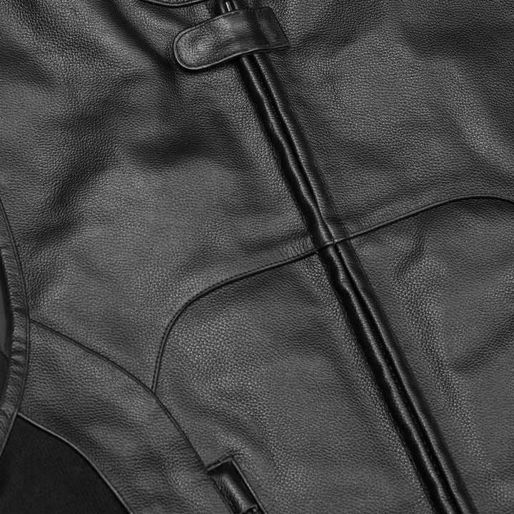 Silent Strike Black Leather SWAT Style Motorcycle Vest