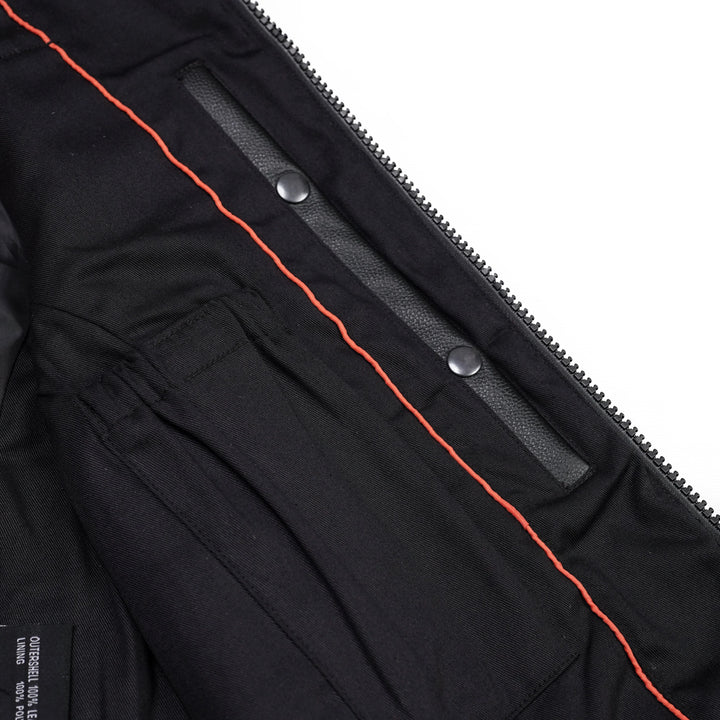 Silent Strike Black Leather SWAT Style Motorcycle Vest