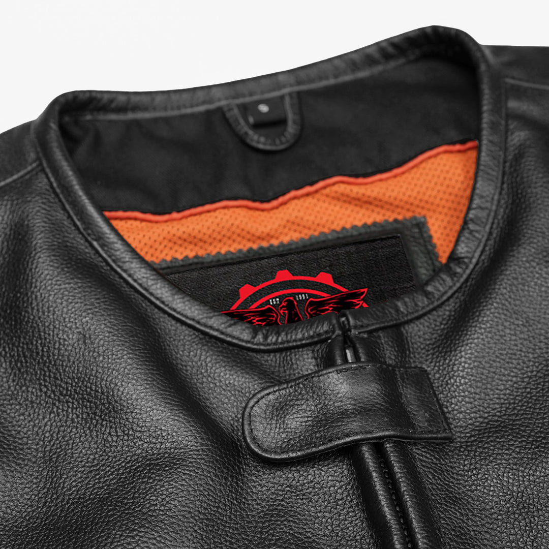 Silent Strike Black Leather SWAT Style Motorcycle Vest