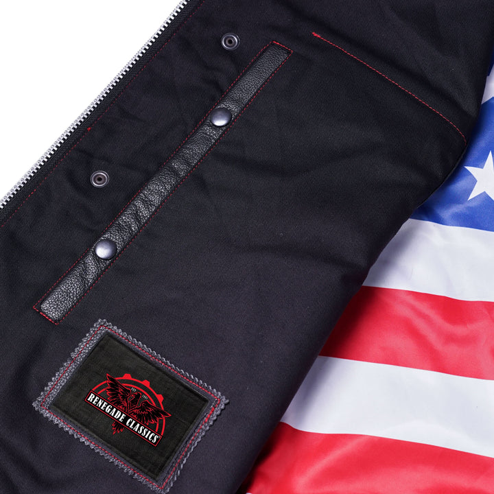 American Core Men's Leather Motorcycle Vest