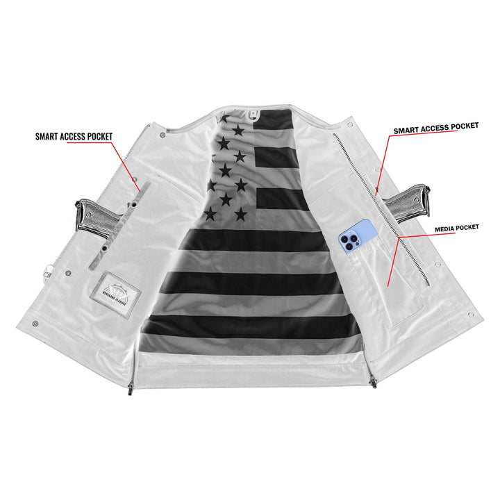 American Core Men's Leather Motorcycle Vest