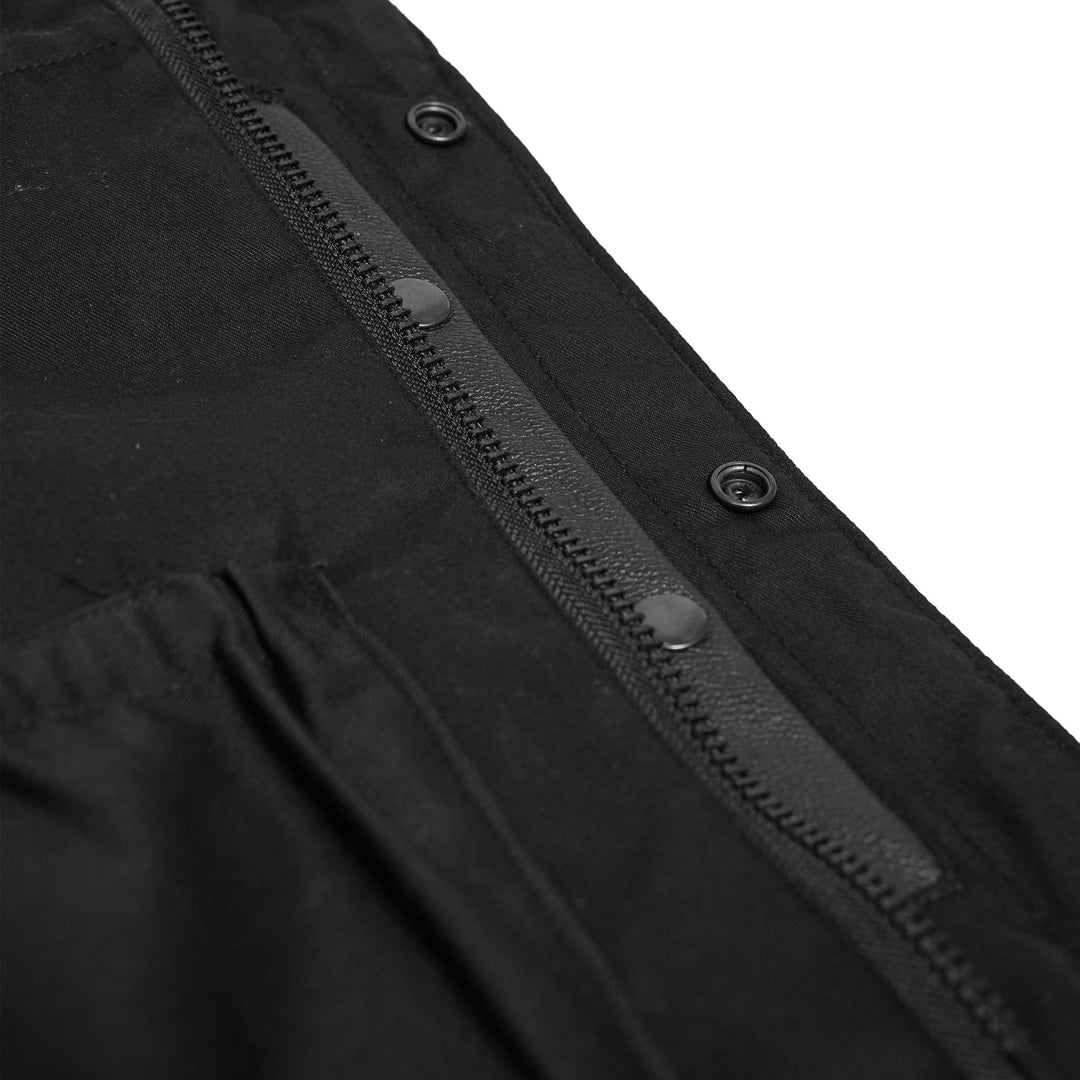 Wayne Black Horse Men's Leather Motorcycle Vest