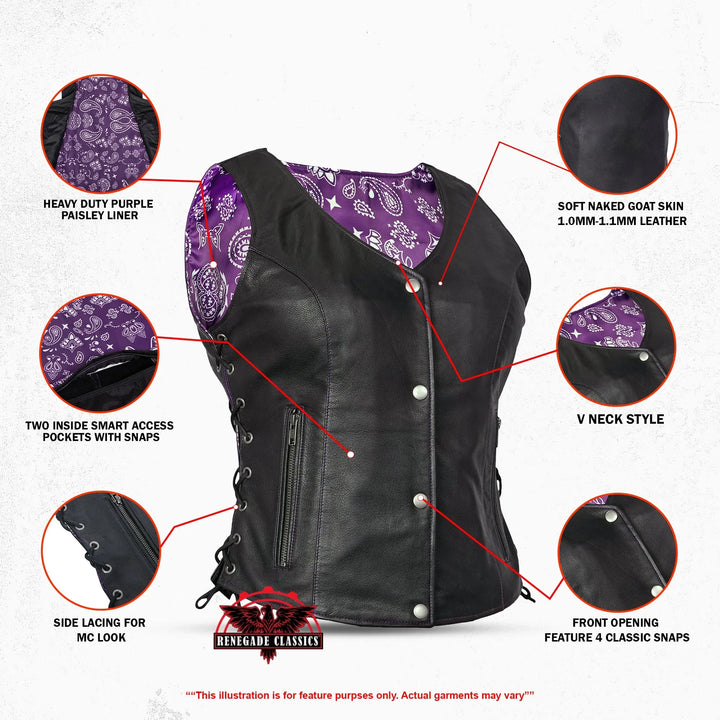 Miss Miles - Purple Paisley Vest