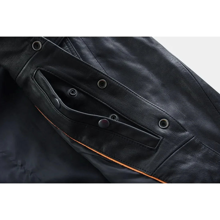 Men's Premium Lightweight  Black Leather Shirt
