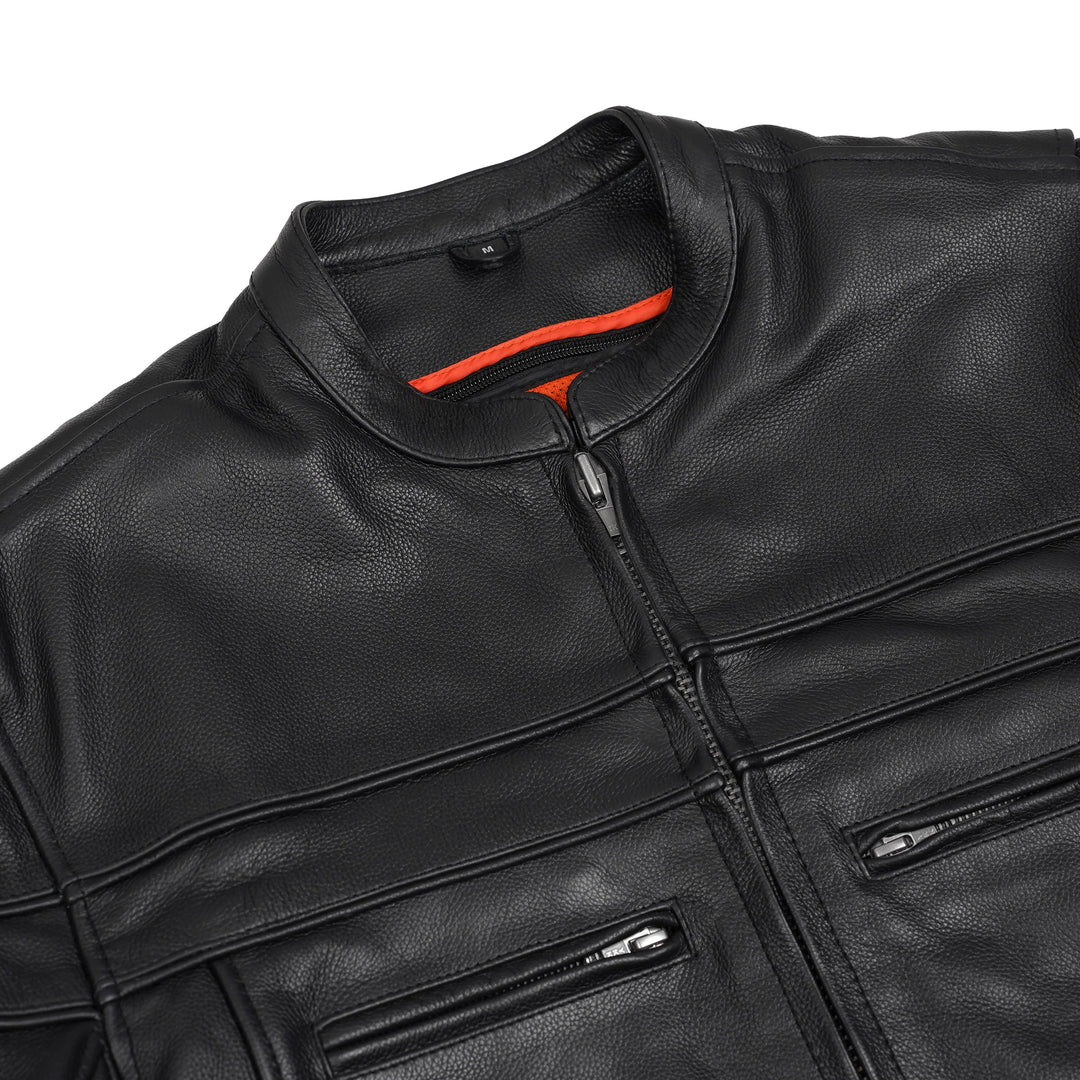 Full Hand Leather Motorcycle Jacket
