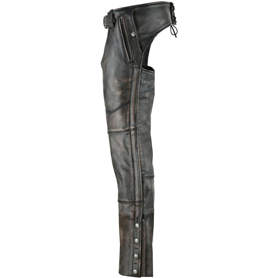Unisex Four Pockets Insulated Chaps with Stretchable Inner Thigh