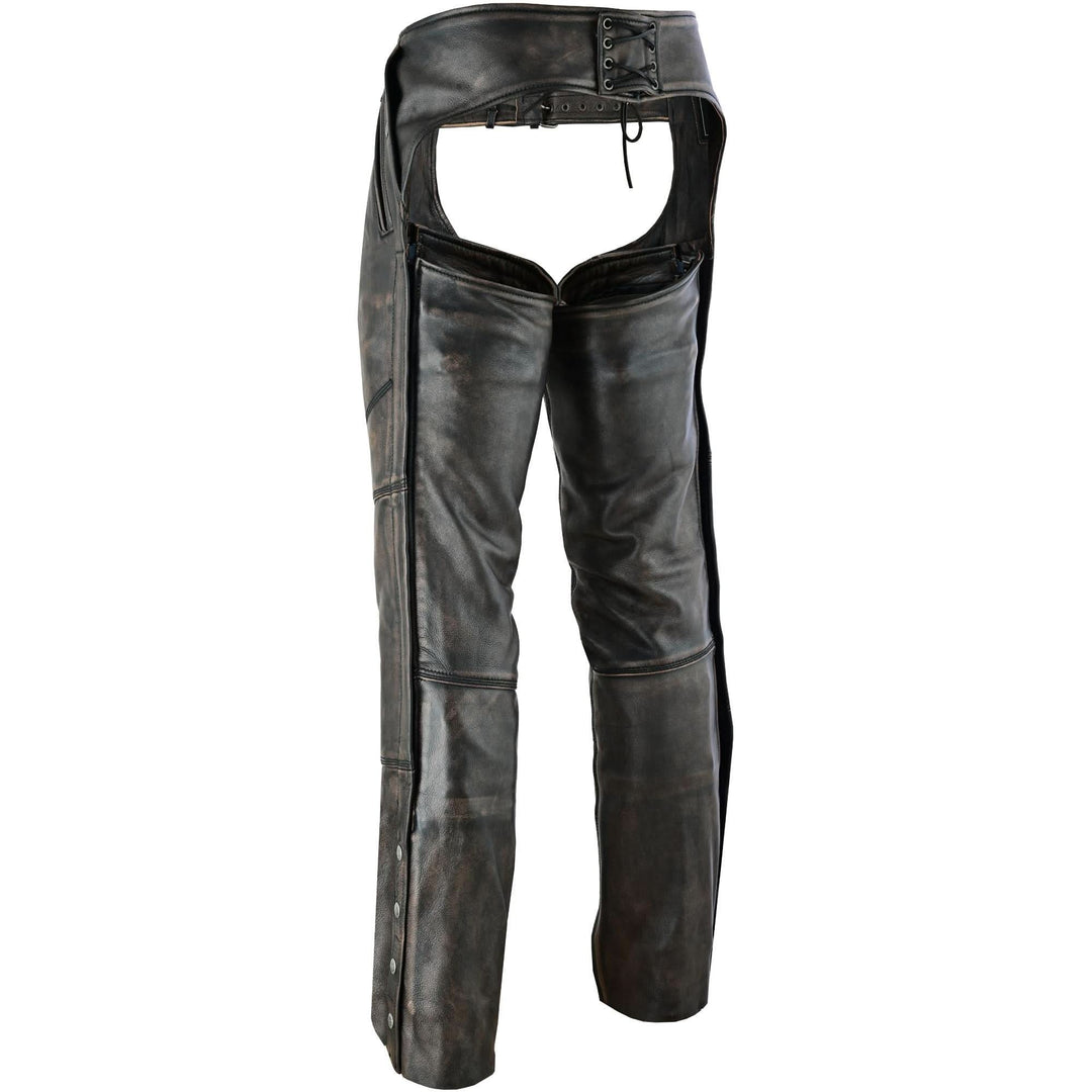 Unisex Four Pockets Insulated Chaps with Stretchable Inner Thigh