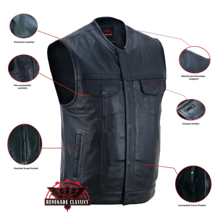 Biker champ Men's Biker Leather Vest