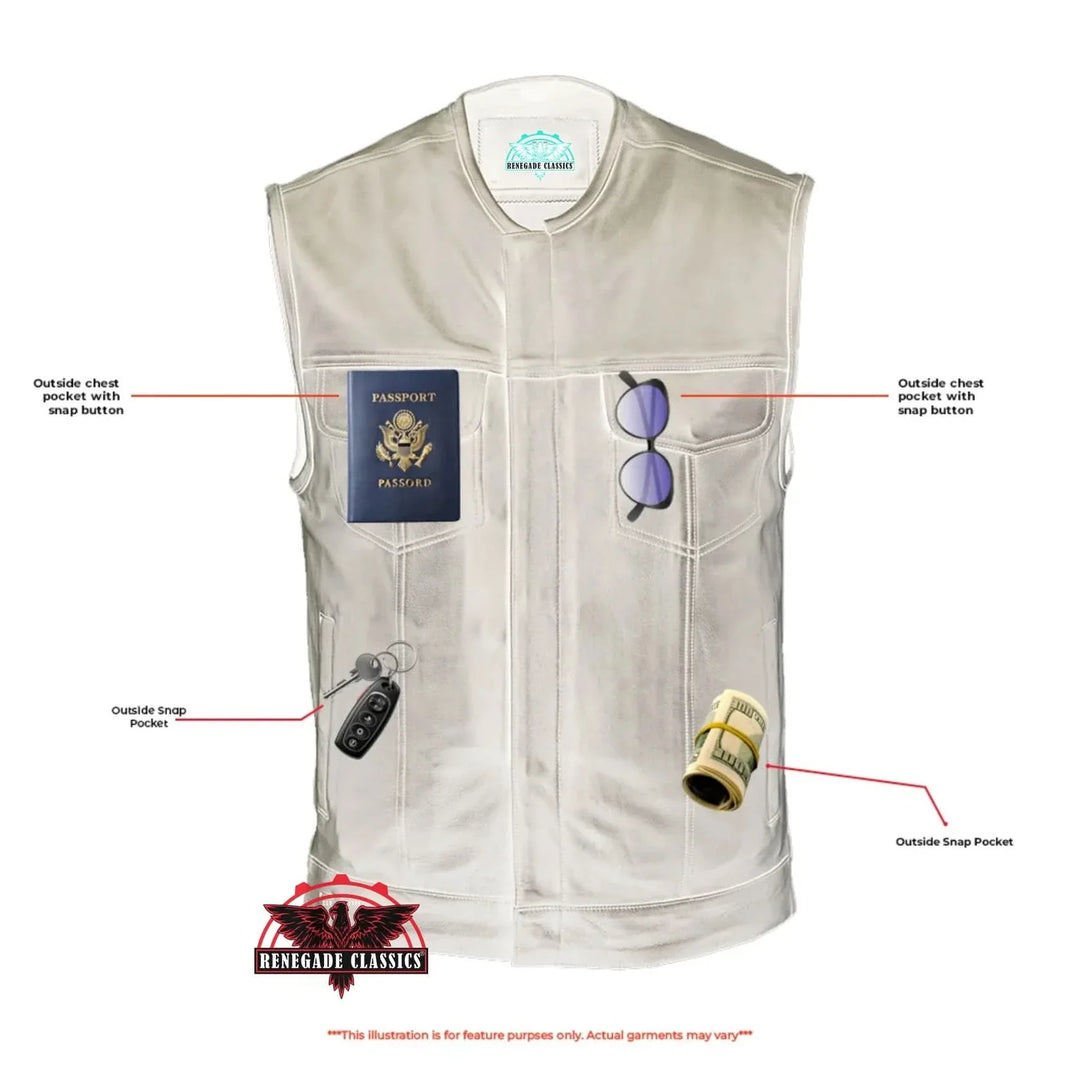 Biker champ Men's Biker Leather Vest