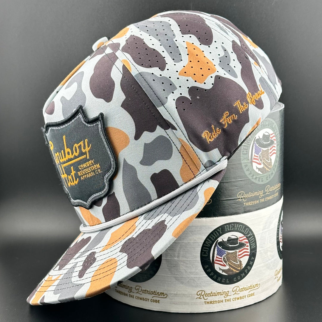 Concrete Camo Patch “Cowboy Hat” - Performance Rope Hat