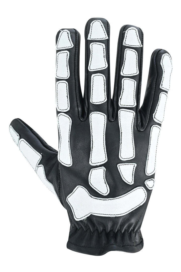 Glow Bones Men's leather gloves