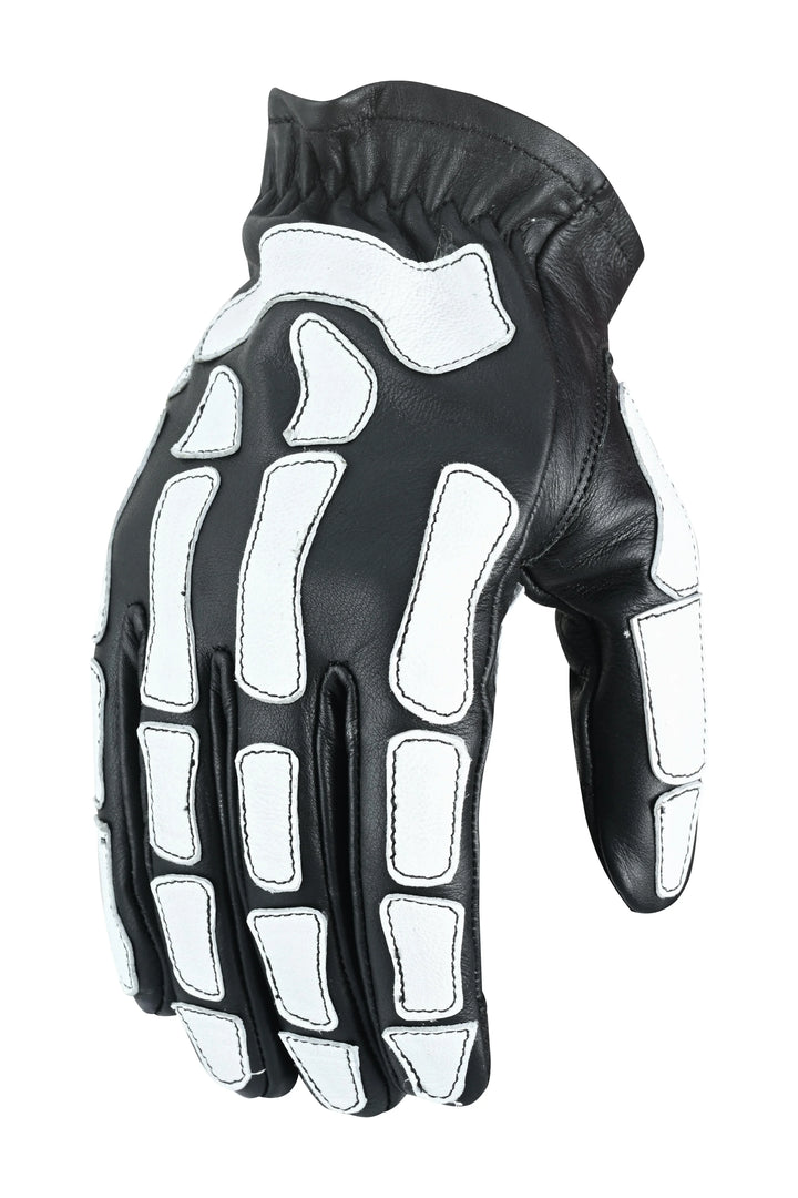 Glow Bones Men's leather gloves