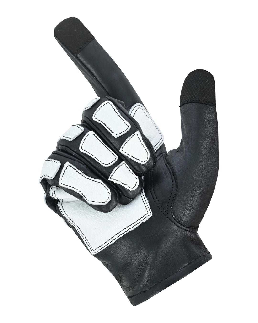 Glow Bones Men's leather gloves