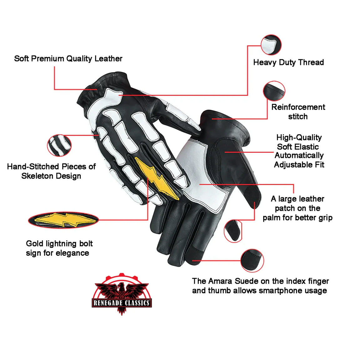Men's Devil Hands Leather Gloves