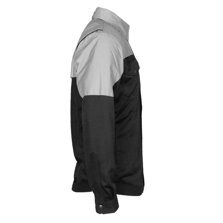 Summer Mesh Reflective Shirt "Alloy Eclipse" - Black and Silver with Pads