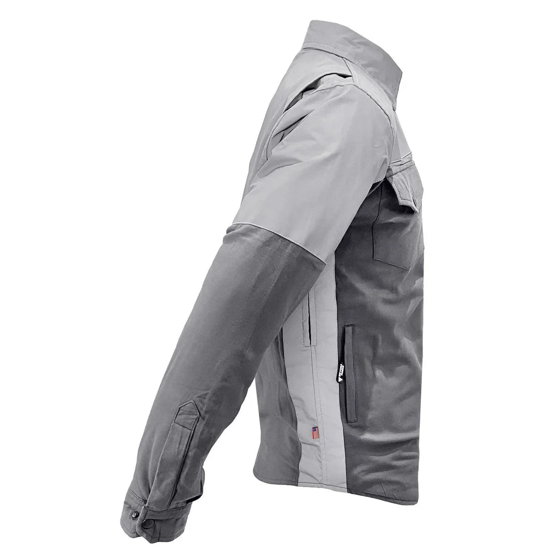 Flannel Reflective Shirt "Twilight Titanium" - Gray with Pads