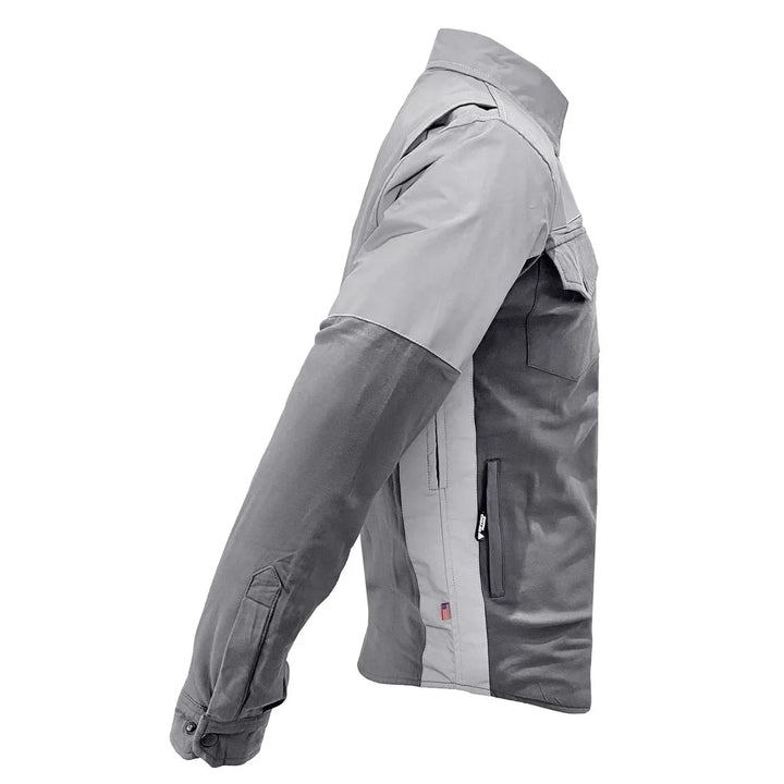 Flannel Reflective Shirt "Twilight Titanium" - Gray with Pads