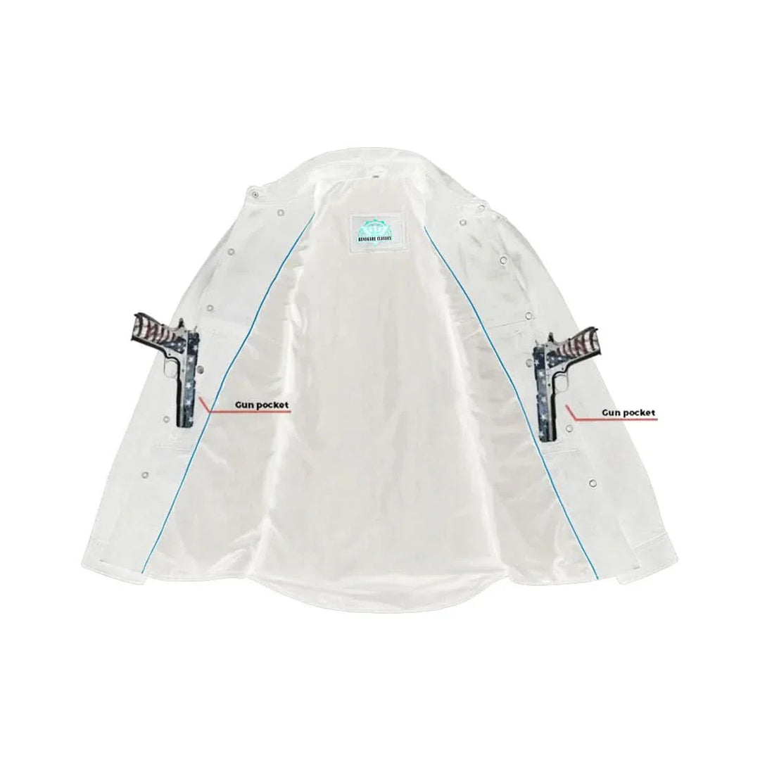 Men's Premium Lightweight  Black Leather Shirt