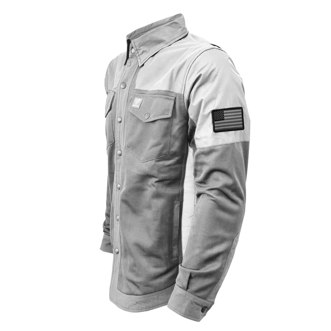 Summer Mesh Reflective Shirt "Twilight Titanium" - Gray with Pads