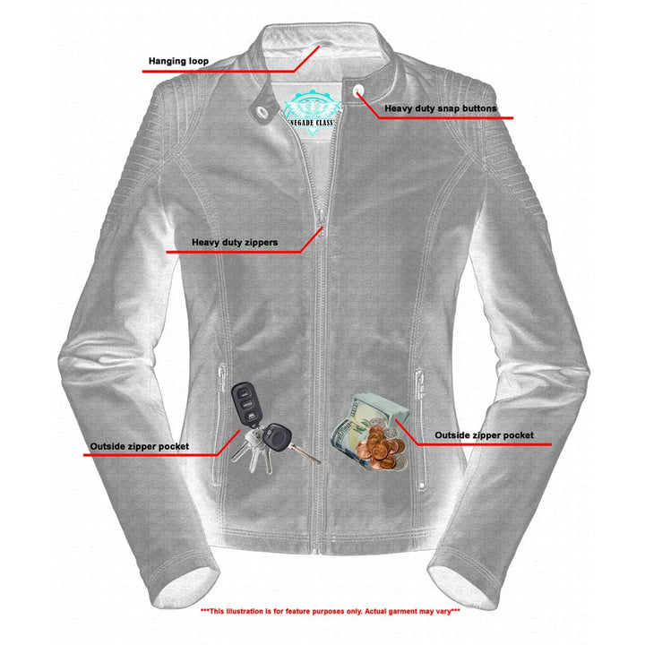 Scarlet Rider Cabernet Women's Red Leather Jacket