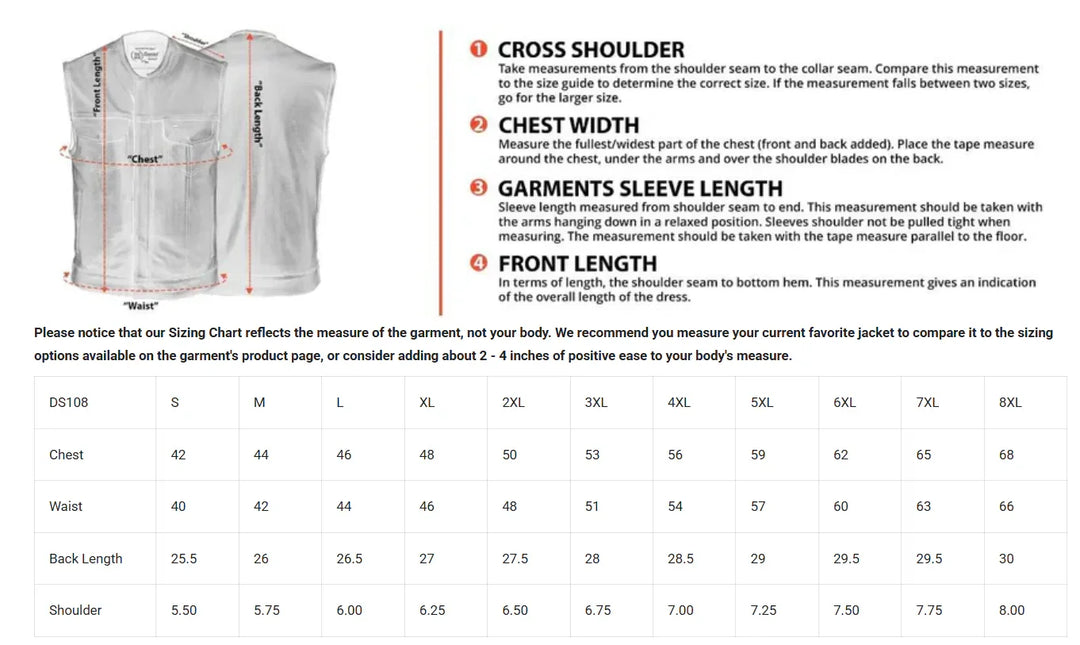 Men's Hellbent Hide Leather Motorcycle Vest