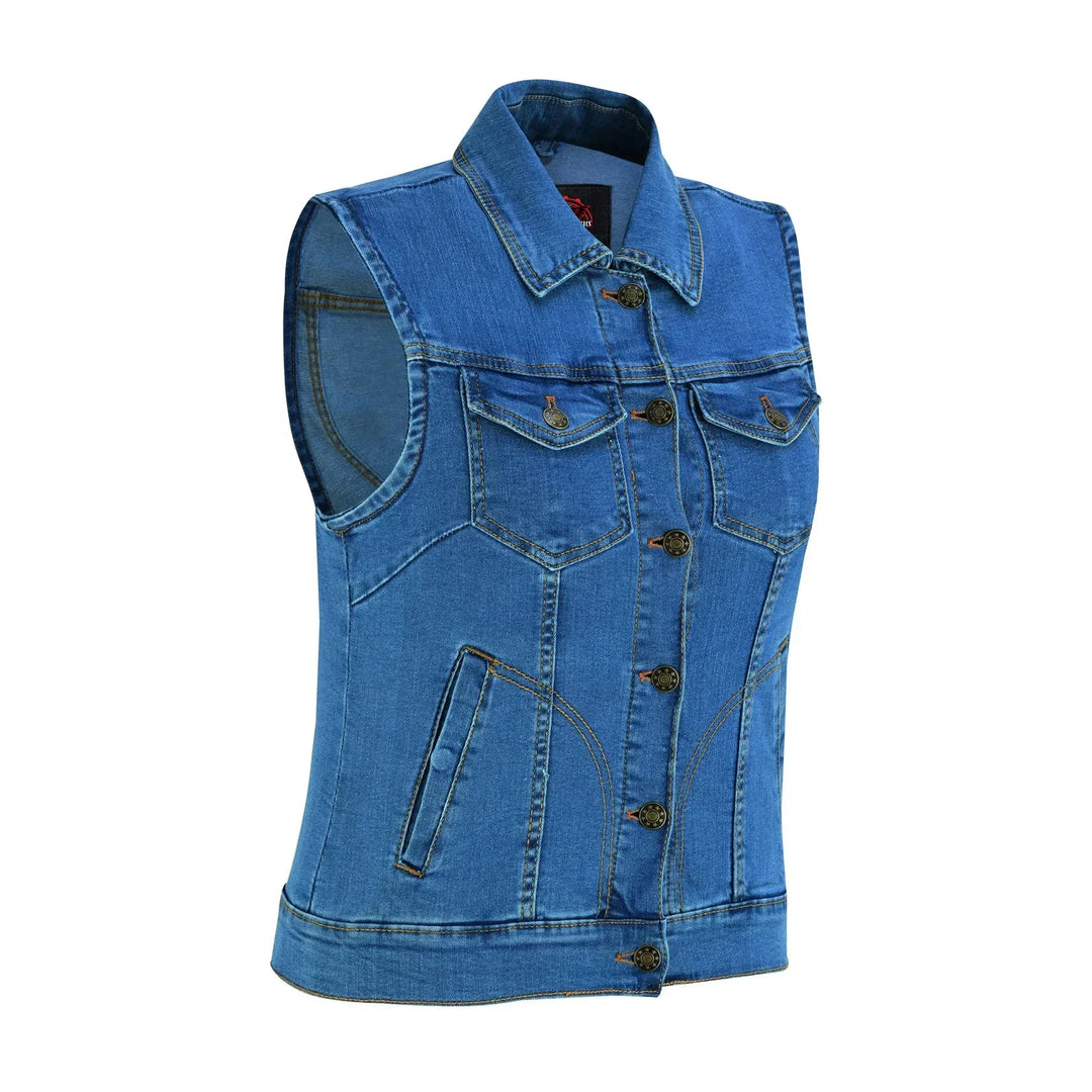 Skyline Blue Women's denim vest
