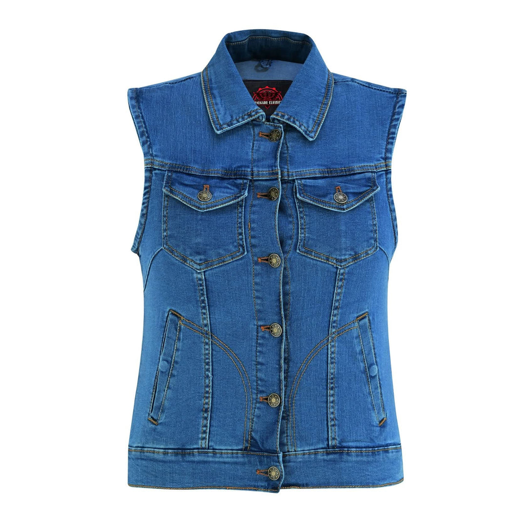 Skyline Blue Women's denim vest
