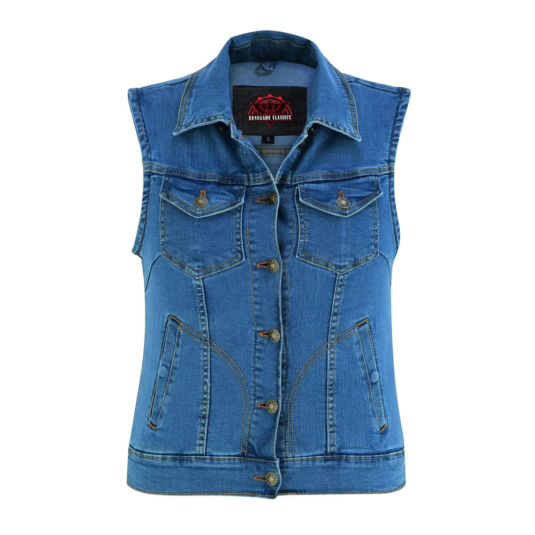 Skyline Blue Women's denim vest