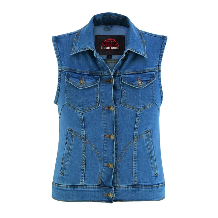 Skyline Blue Women's denim vest