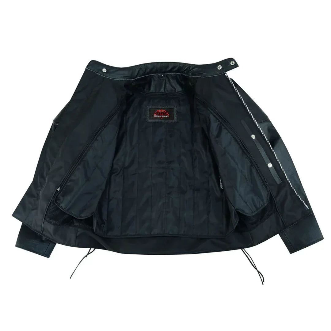 Knuckle Premium Black Men’s Leather Motorcycle Jacket