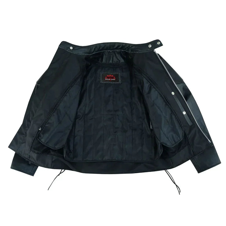 Knuckle Premium Black Men’s Leather Motorcycle Jacket