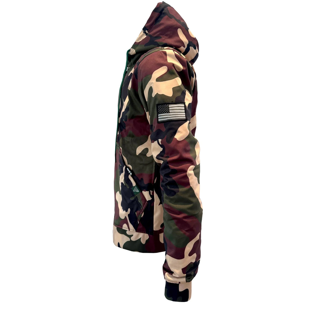 Protective SoftShell Unisex Camouflage Hoodie - “Knight Hawk” with Pads
