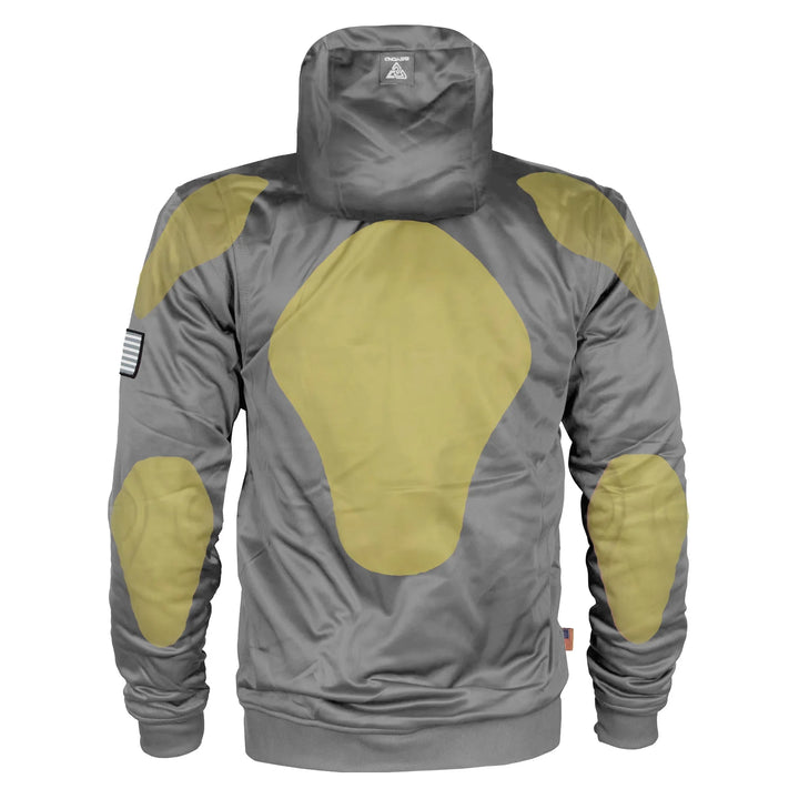 Dark Gray Solid Ultra Protective Hoodie with Pads